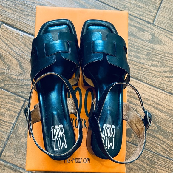 Miz Mooz Black Leather Oakley Sandals - Picture 7 of 15